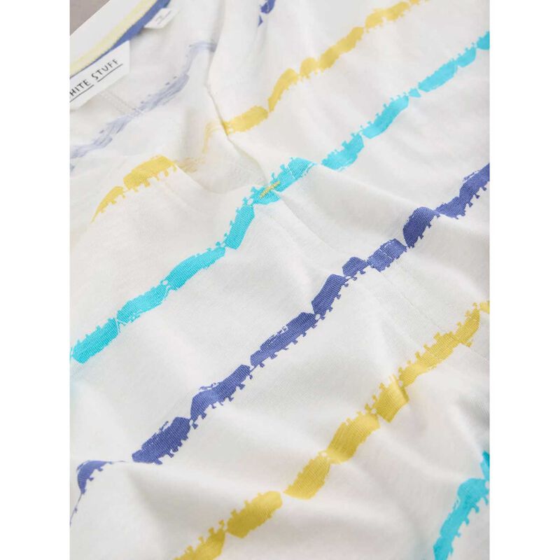 White Stuff Nelly Notch Stripe Neck Tee image number 2